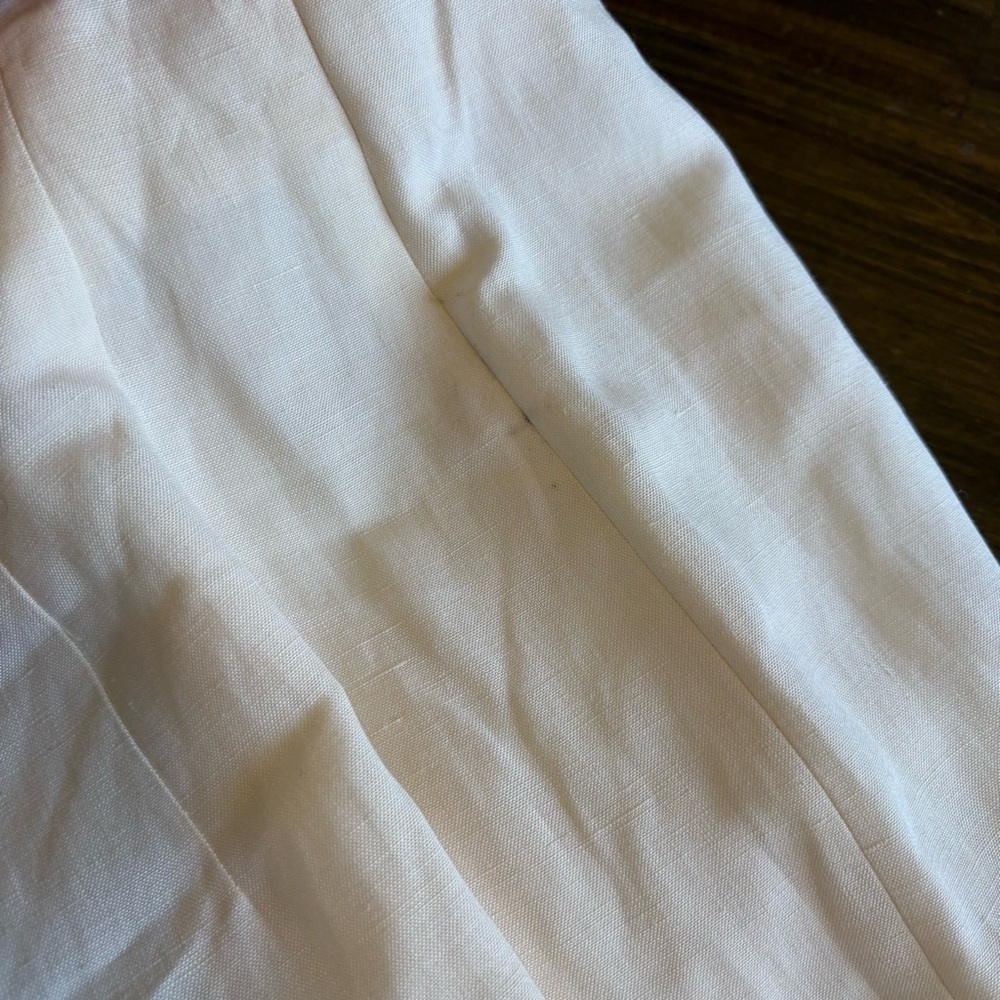 Vintage Designer Trousers Pants Linen Silk Badgley Mischka Cream Dead Stock 6 - Picture 12 of 14